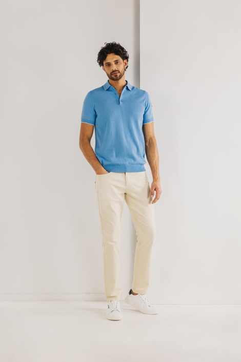 State of Art blauwe heren polo | Model