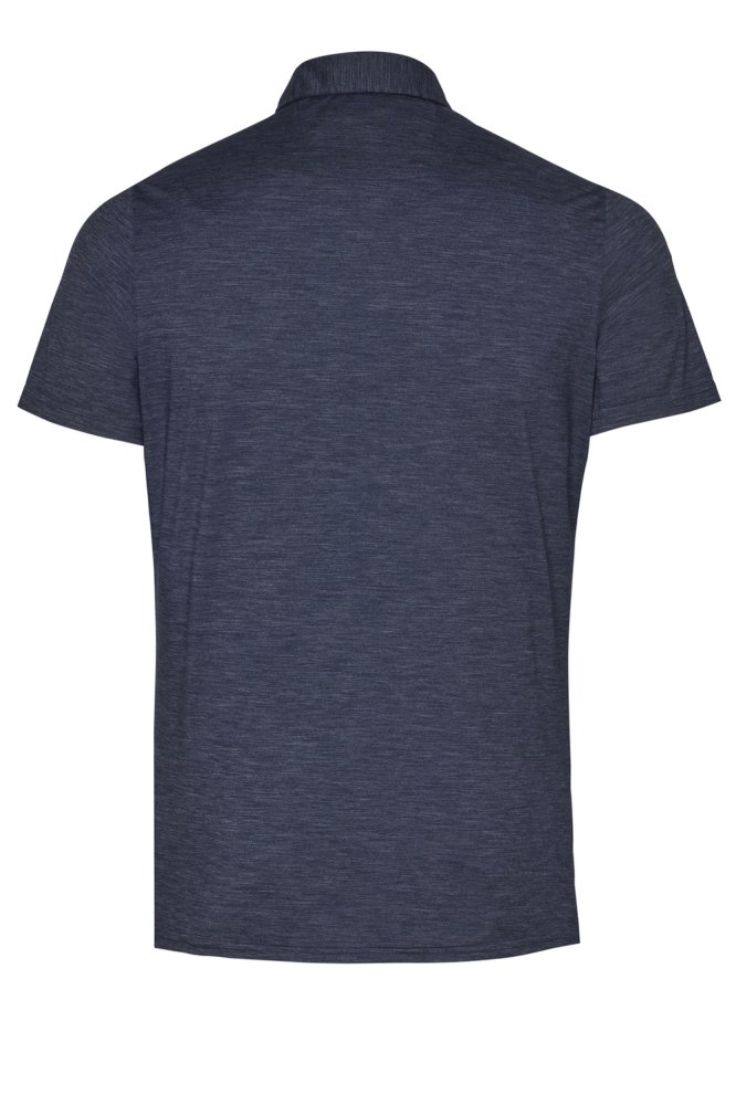 Pure H. Tico blauwe heren polo | Achteraanzicht