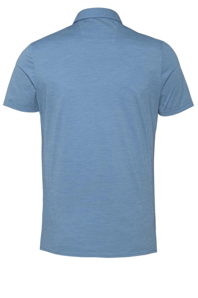 Pure H. Tico blauwe heren polo | Achteraanzicht