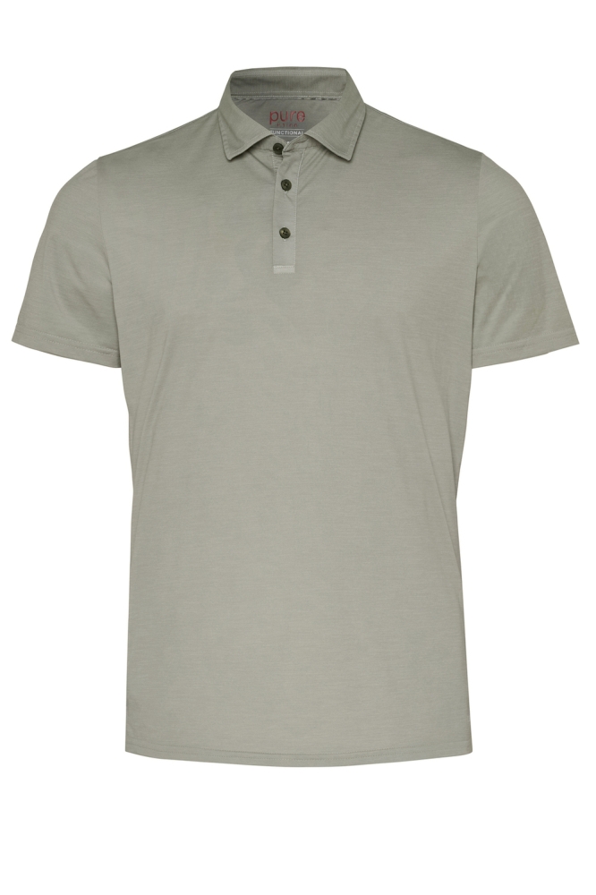 Pure H. Tico groene heren polo | Vooraanzicht