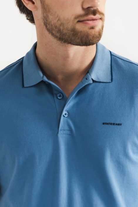 State of Art blauwe heren polo | Unique Selling Point