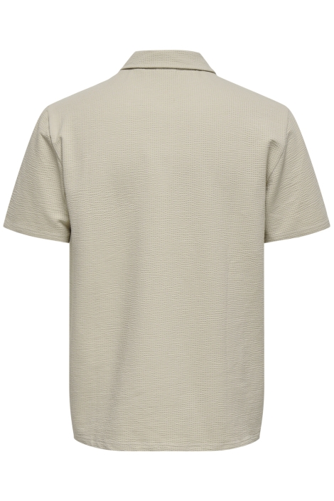 Only & Sons beige heren polo | Achteraanzicht