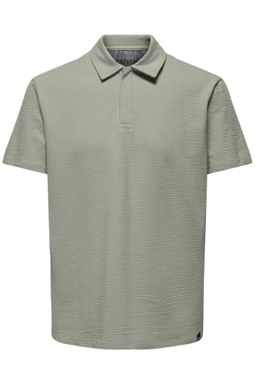 Only & Sons Polo ONSKIAN LIFE REG SEERSUCKER SS POLO 22028694 SEAGRASS