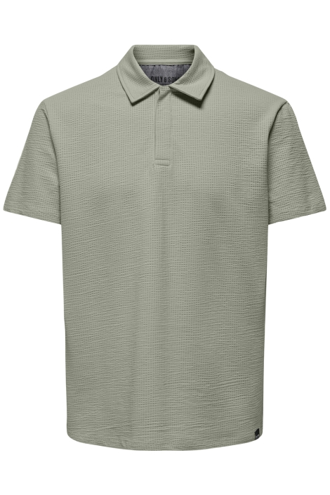 Only & Sons groene heren polo | Vooraanzicht