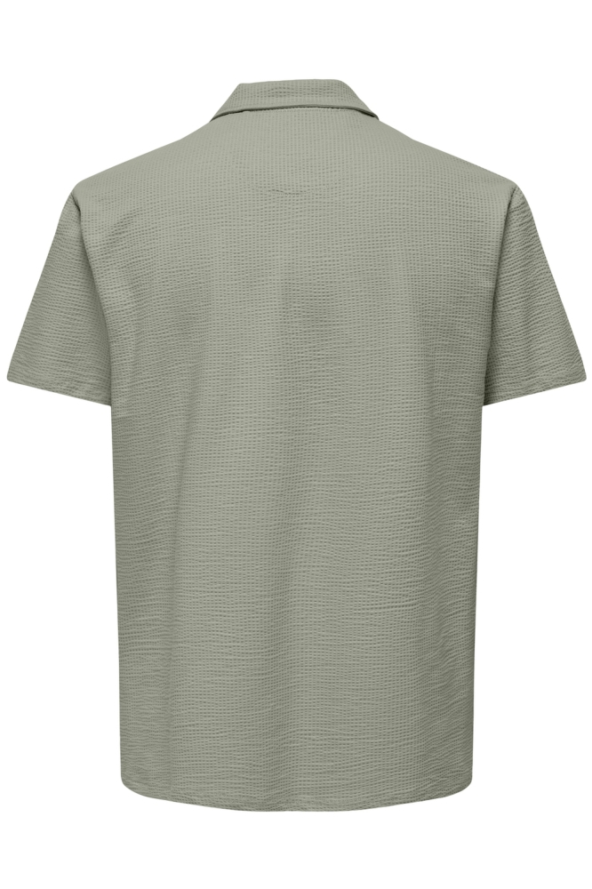 Only & Sons groene heren polo | Achteraanzicht