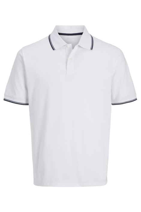 JJ Rebel witte heren polo | Vooraanzicht
