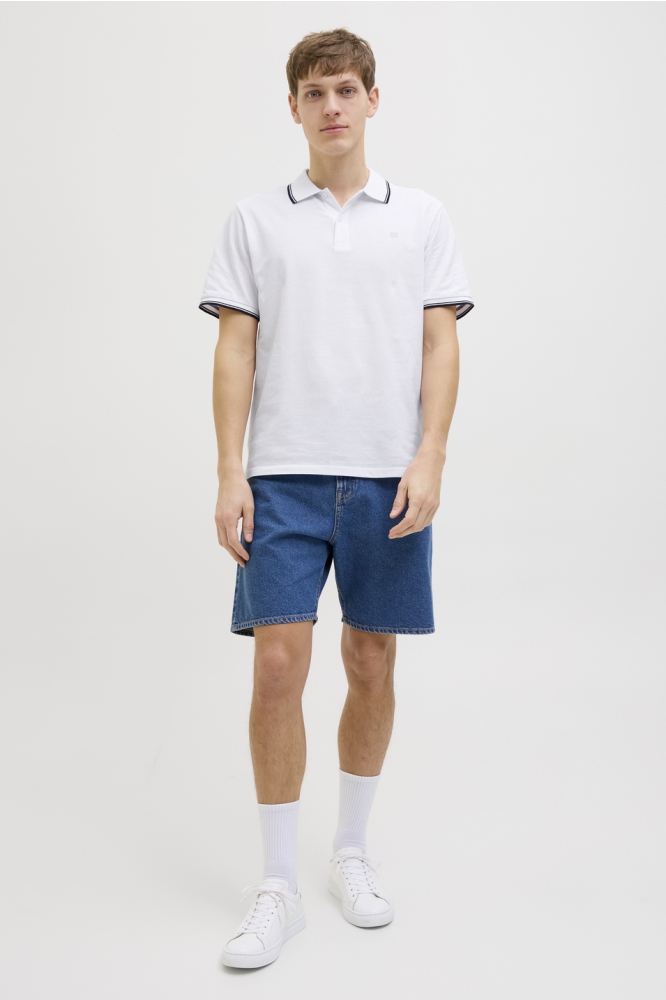 JJ Rebel witte heren polo | Model