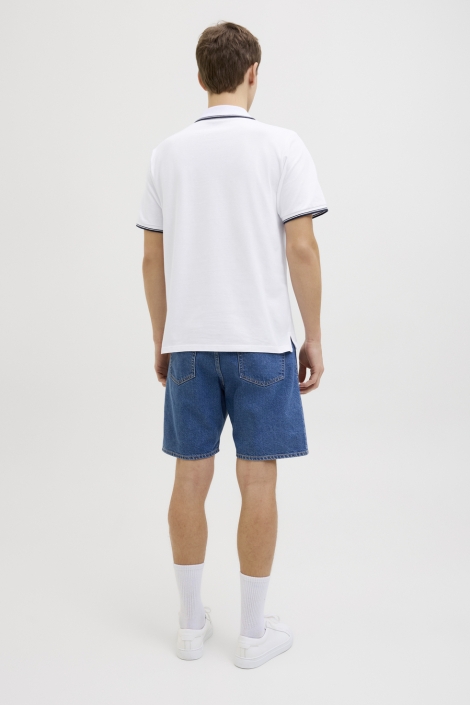 JJ Rebel witte heren polo | Model