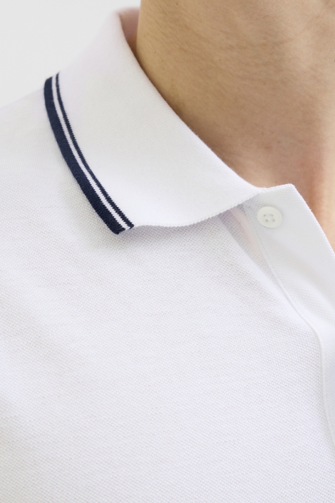 JJ Rebel witte heren polo | Unique Selling Point