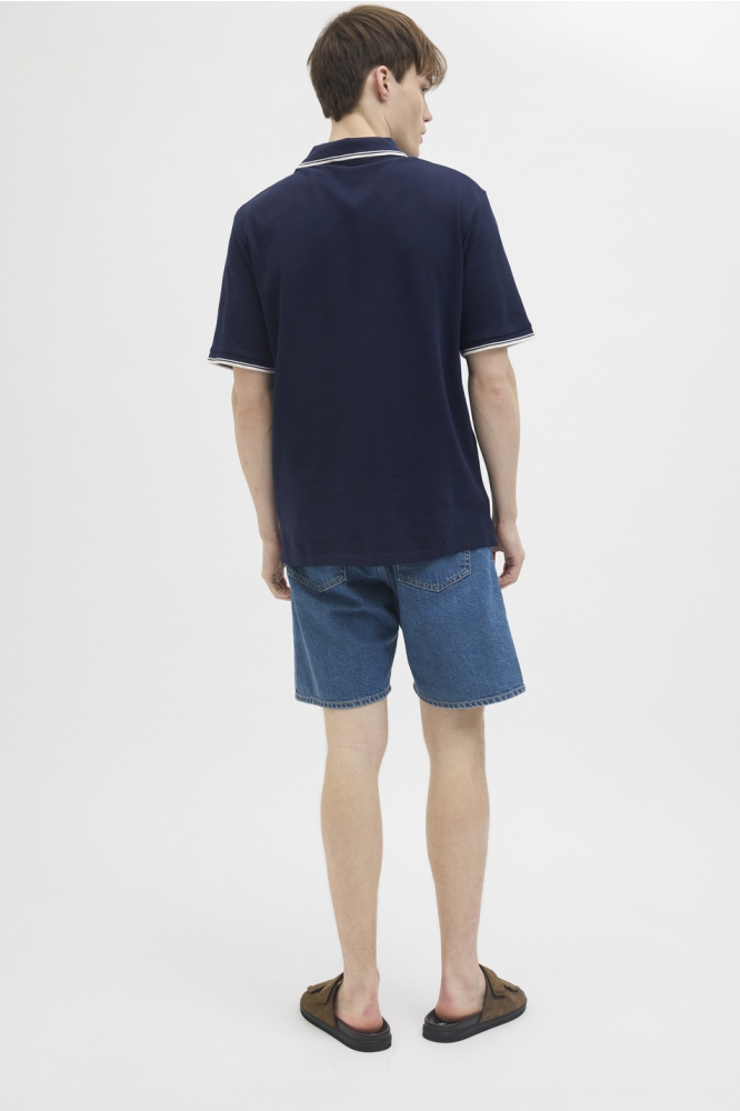 JJ Rebel blauwe heren polo | Model