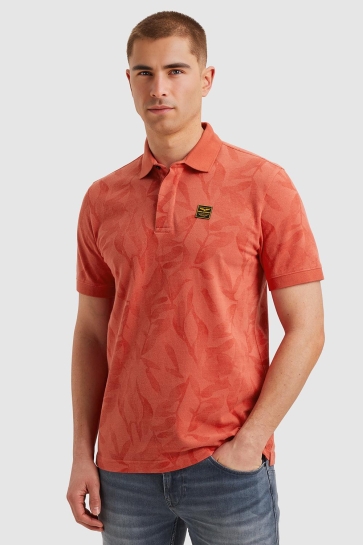 PME legend short sleeve polo two tone pique p Rood