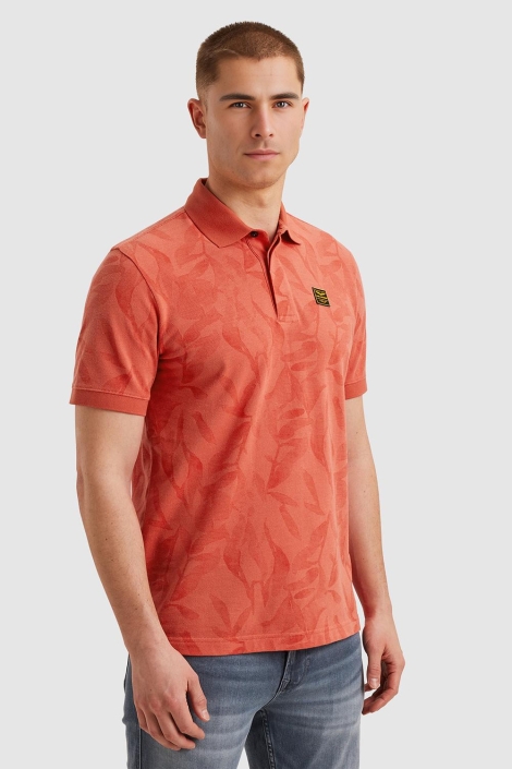 PME legend rode heren polo | Model zijaanzicht