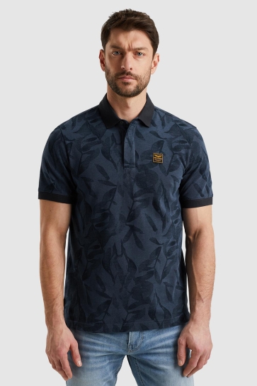PME legend short sleeve polo two tone pique p Blauw