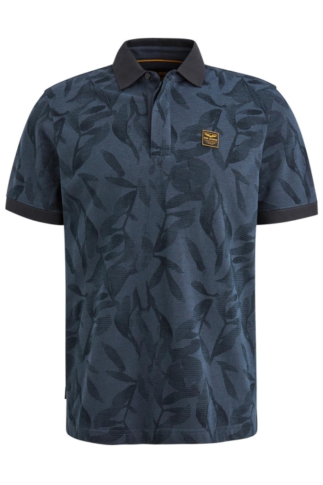 PME legend blauwe heren polo | Vooraanzicht