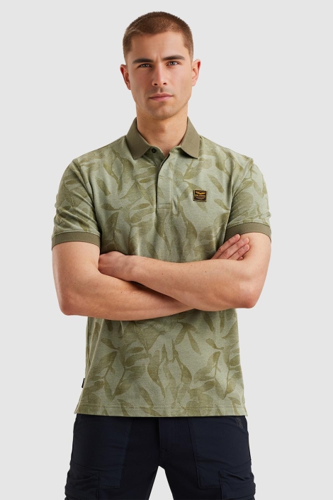 PME legend groene heren polo | Model vooraanzicht