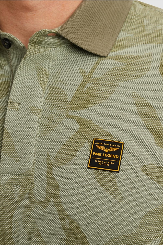 PME legend groene heren polo | Close up