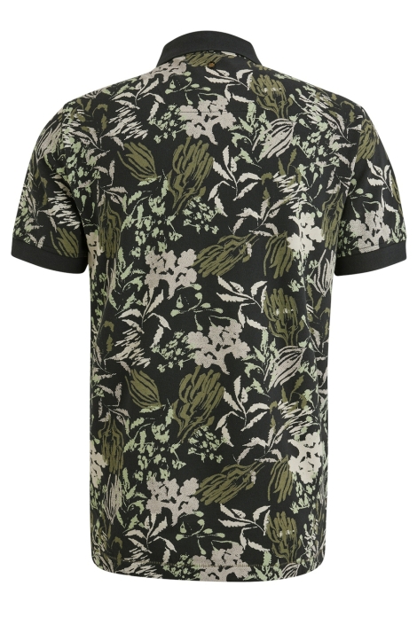 PME legend blauwe heren polo | Achteraanzicht