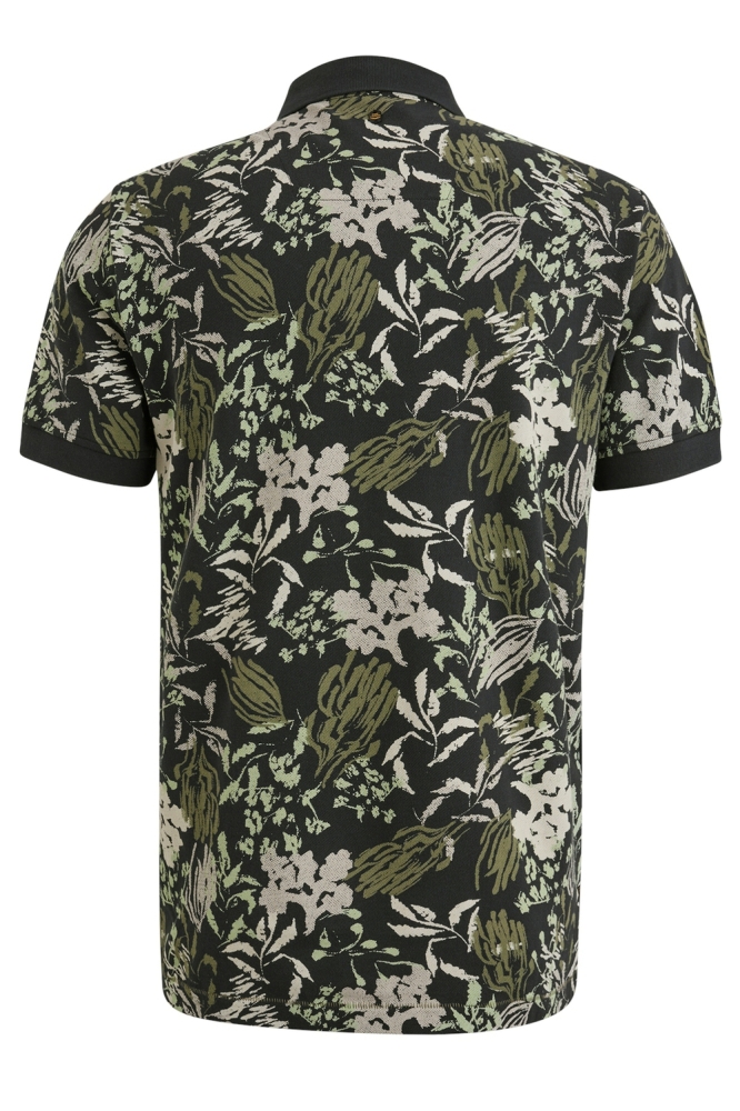 PME legend blauwe heren polo | Achteraanzicht