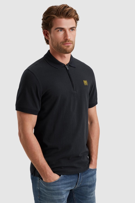 PME legend blauwe heren polo | Model zijaanzicht