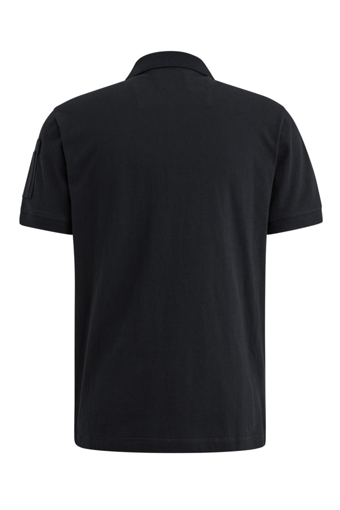 PME legend blauwe heren polo | Achteraanzicht