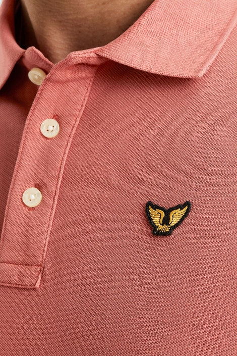 PME legend oranje heren polo | Close up