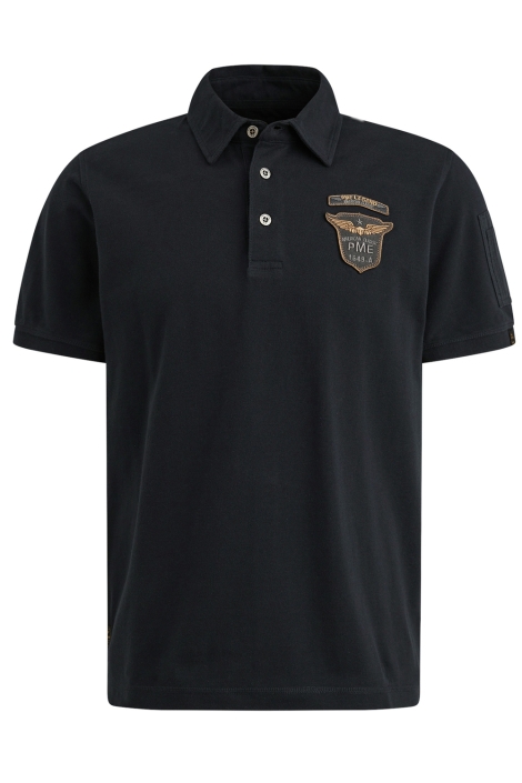 PME legend blauwe heren polo | Vooraanzicht