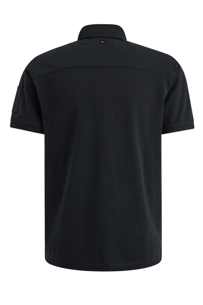 PME legend blauwe heren polo | Achteraanzicht