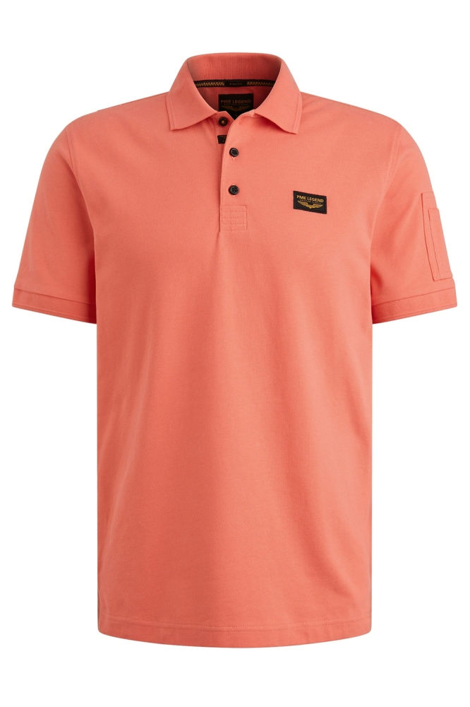 PME legend oranje heren polo | Vooraanzicht