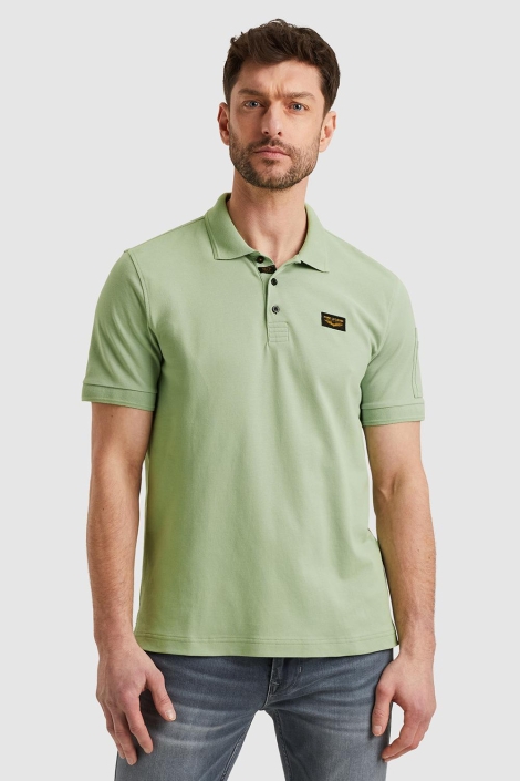 PME legend groene heren polo | Model vooraanzicht