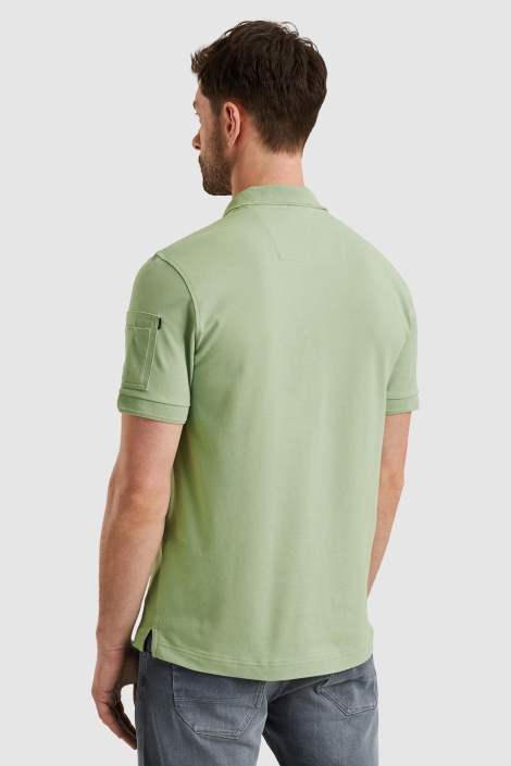 PME legend groene heren polo | Model achteraanzicht