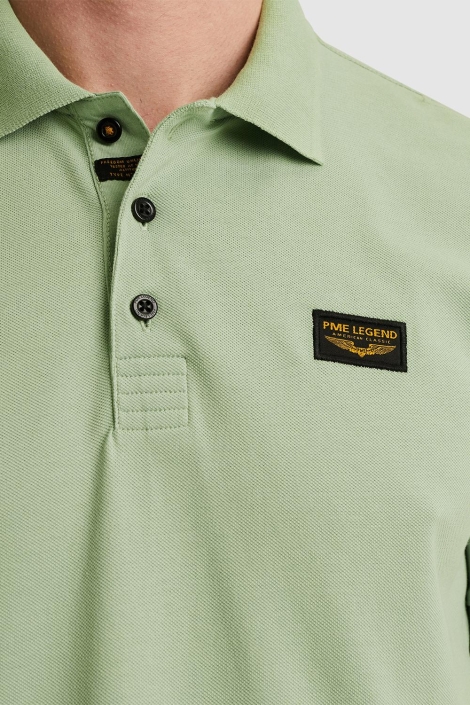 PME legend groene heren polo | Close up