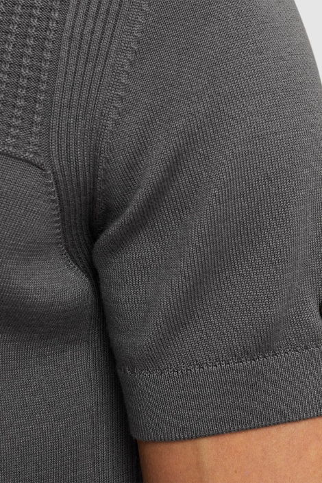 Cast Iron grijze heren polo | Kleurstaal