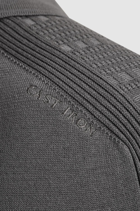 Cast Iron grijze heren polo | Unique Selling Point