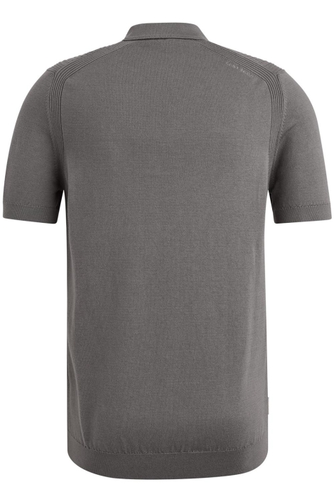 Cast Iron grijze heren polo | Achteraanzicht