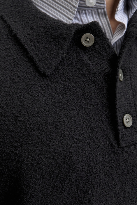 Jack & Jones zwarte heren trui | Close up