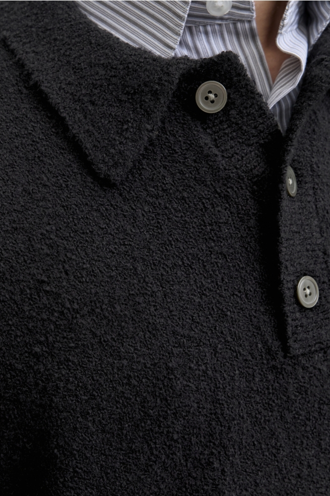 Jack & Jones zwarte heren trui | Close up