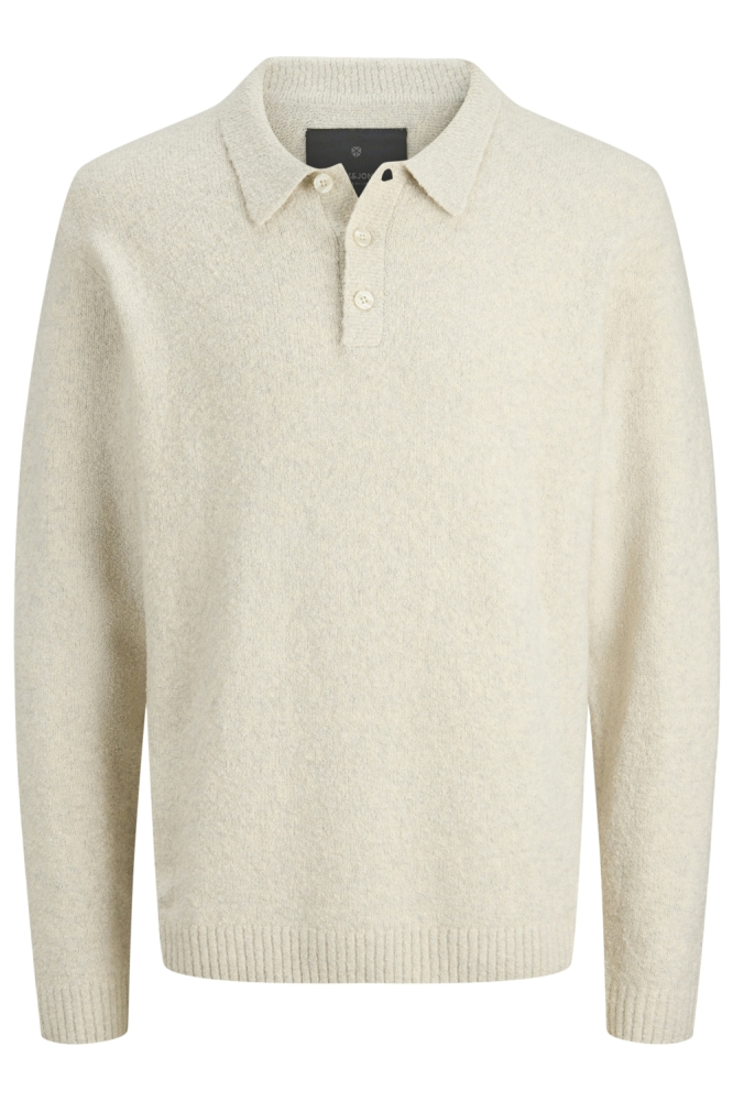 Jack & Jones beige heren trui | Vooraanzicht