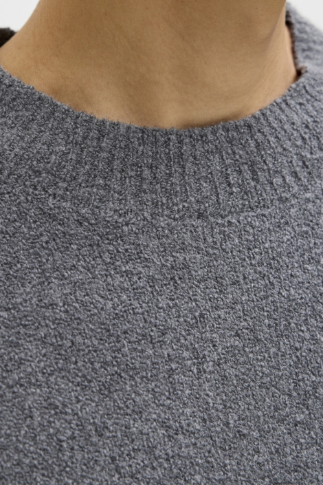 Jack & Jones grijze heren trui | Close up