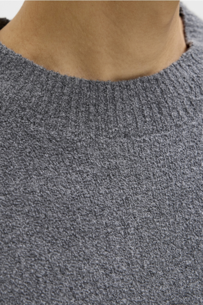 Jack & Jones grijze heren trui | Close up