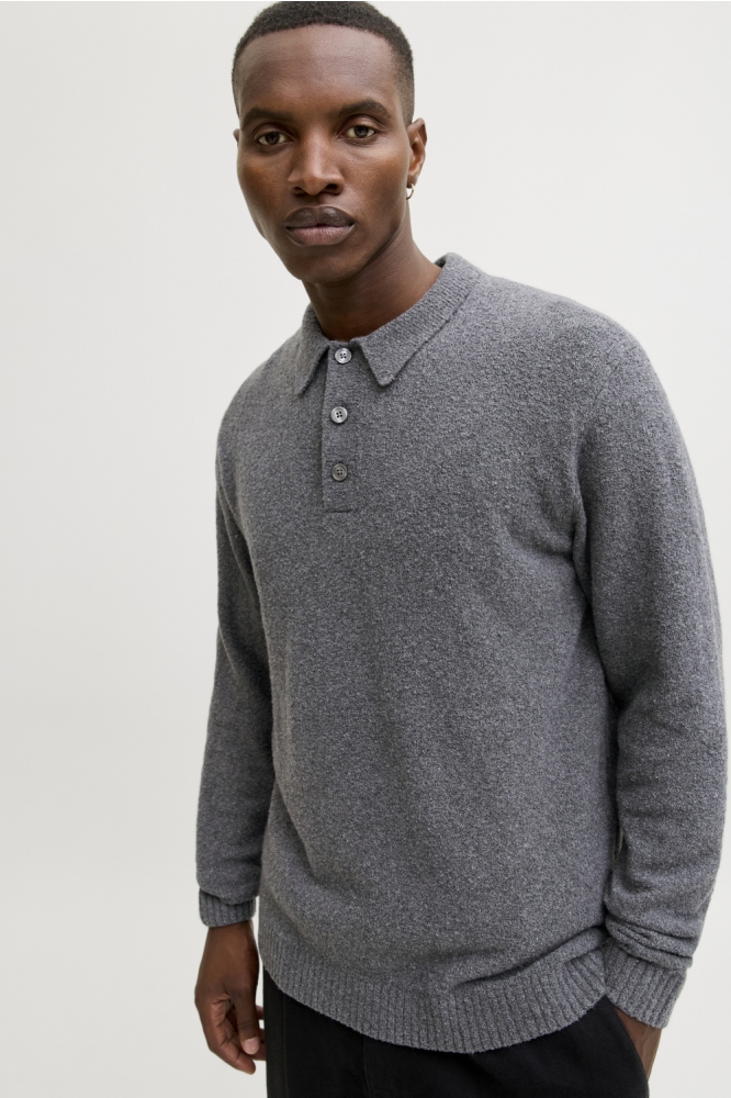 Jack & Jones grijze heren trui | Model vooraanzicht