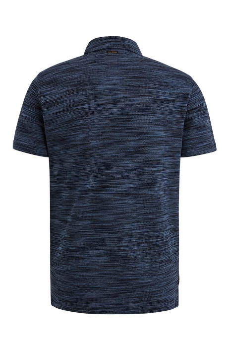 PME legend blauwe heren polo | Achteraanzicht