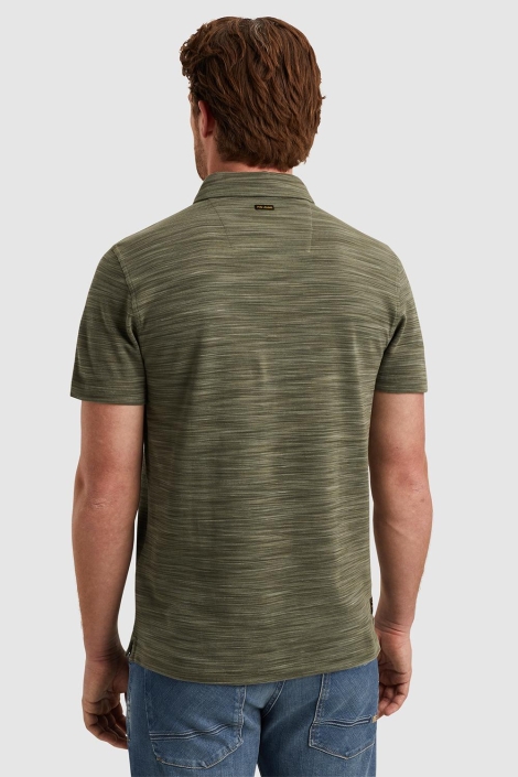 PME legend groene heren polo | Model achteraanzicht