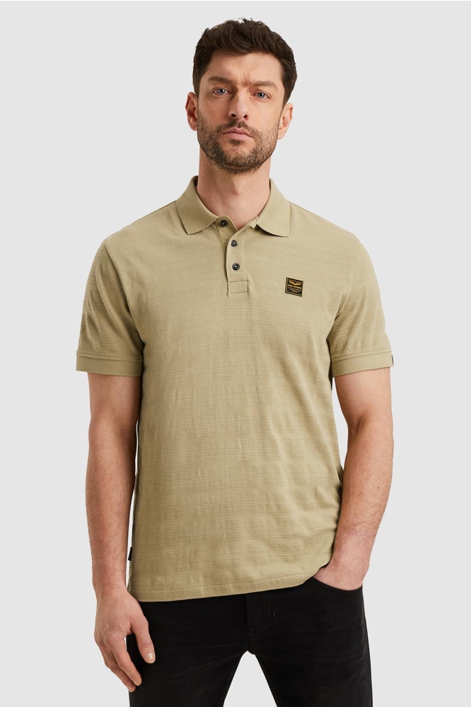 PME legend groene heren polo | Model vooraanzicht