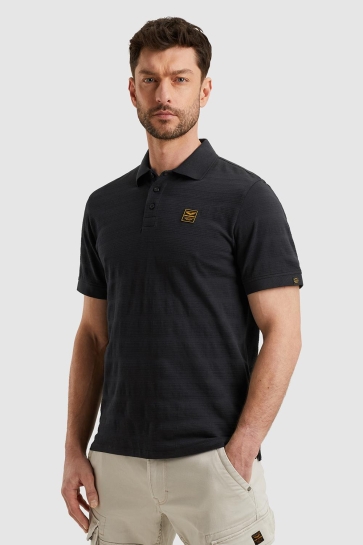 PME legend short sleeve polo jacquard jersey Blauw
