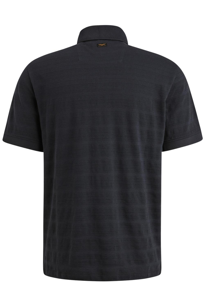 PME legend blauwe heren polo | Achteraanzicht