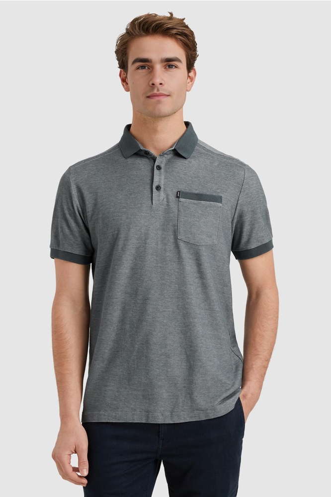 Vanguard groene heren polo | Model vooraanzicht