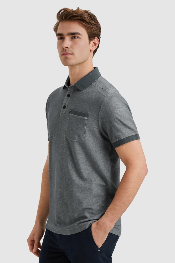 Vanguard groene heren polo | Model zijaanzicht