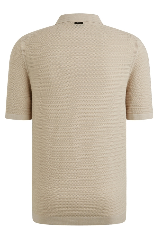 Vanguard beige heren polo | Achteraanzicht