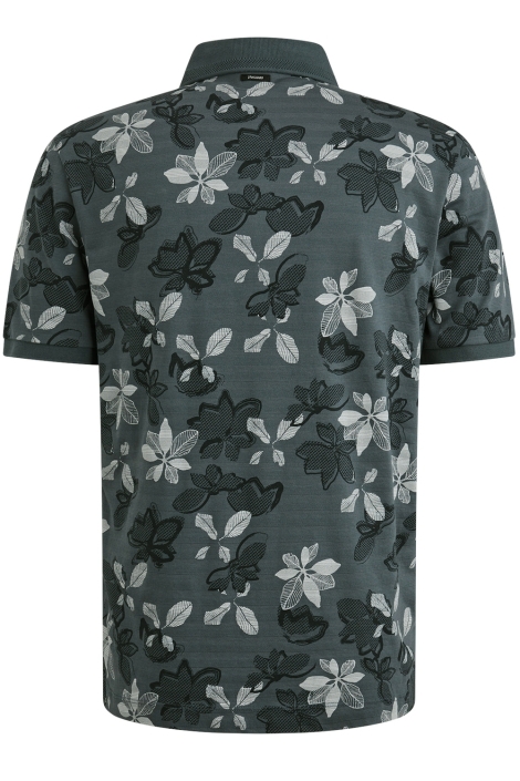 Vanguard blauwe heren polo | Achteraanzicht