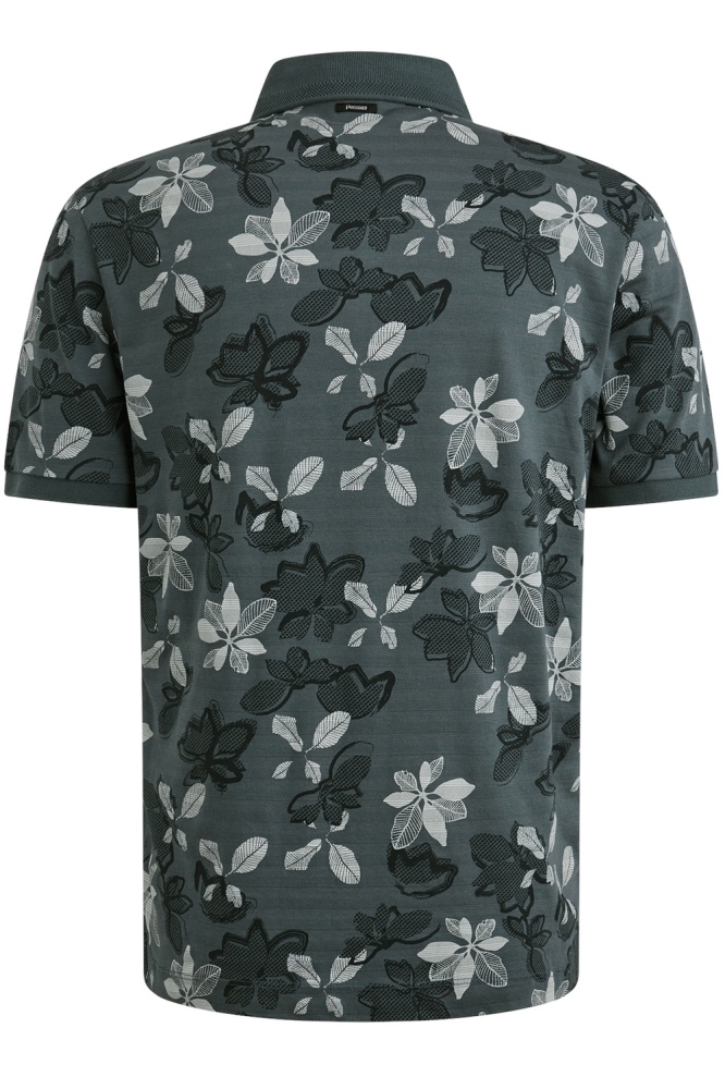 Vanguard blauwe heren polo | Achteraanzicht